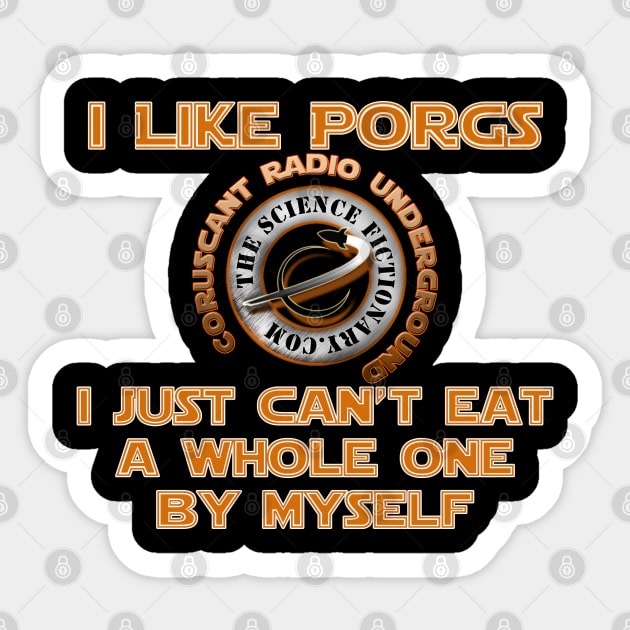 I love porgs Sticker by The Science Fictionary